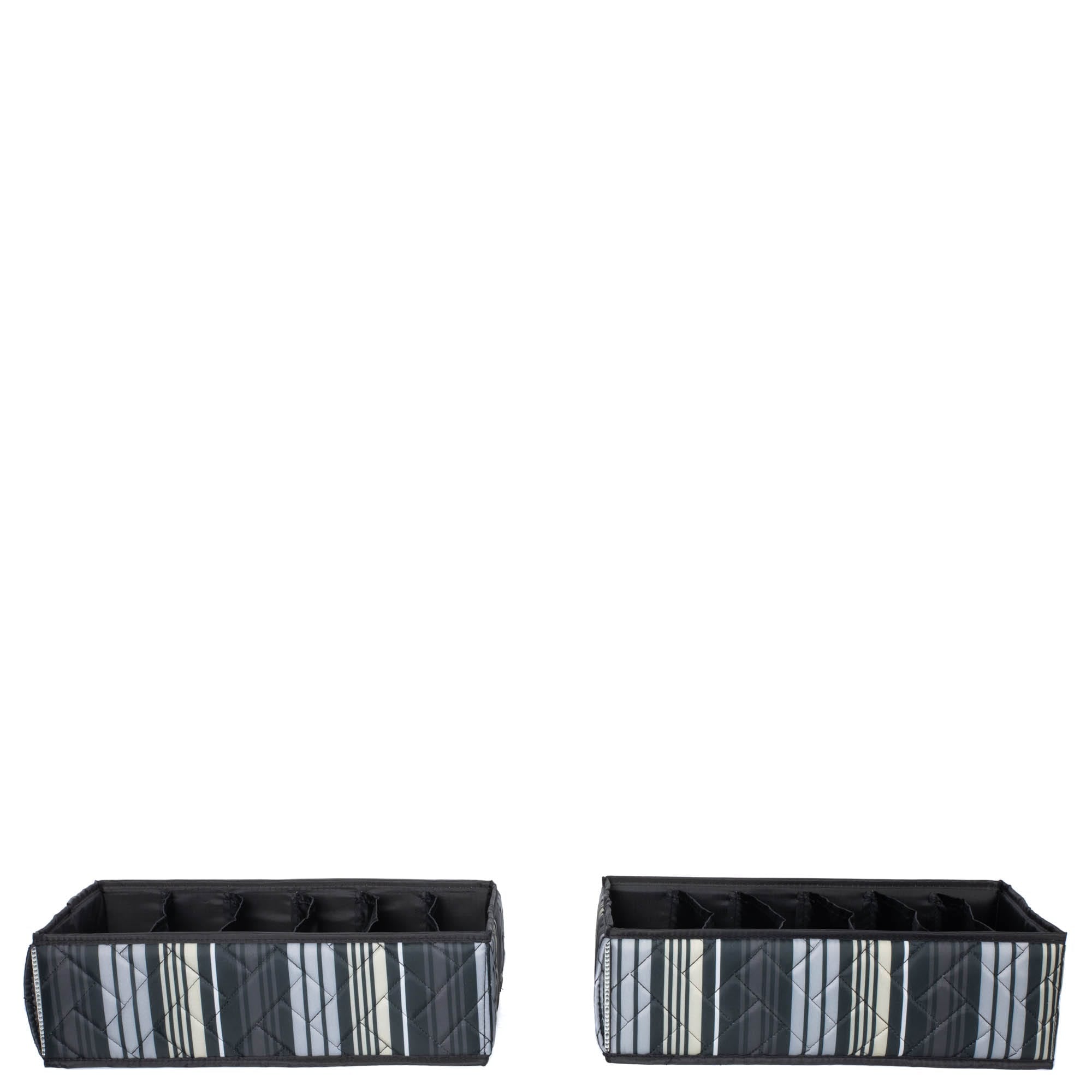 Dolly 2pc 6 Pocket Drawer Organizer - LOVE STRIPE BLACK - Dolly2pk_LoveStripeBlack_03